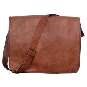 Komal's16-Inch Passion Leather Laptop Messenger Satchel Bag Full Grain Men